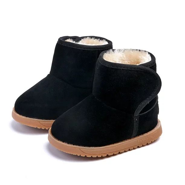 PatPat Toddler Girls Solid Cotton Snow boots - Walmart.com | Walmart (US)