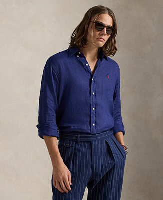 Men's Classic-Fit Linen Shirt | Macy's