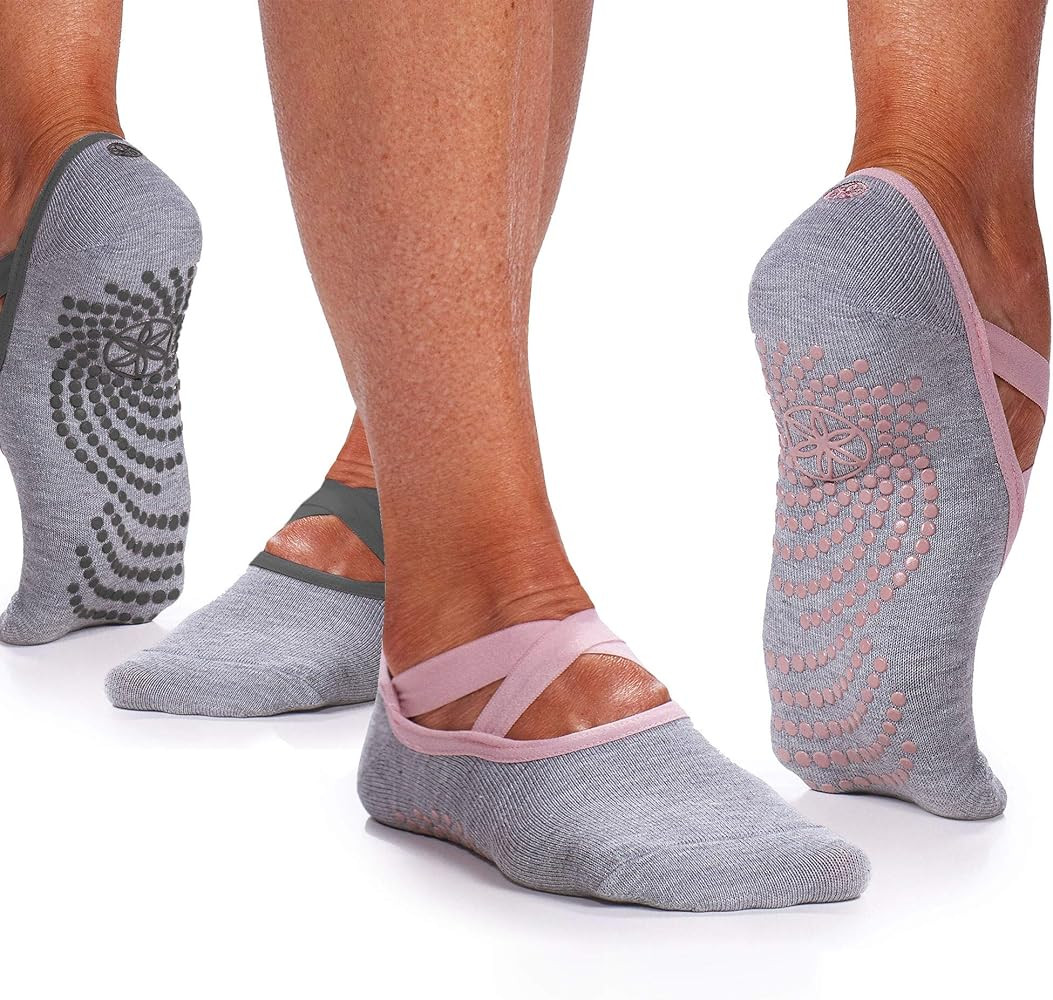 Gaiam Grippy Studio Yoga Socks for Extra Grip in Standard or Hot Yoga | Amazon (US)