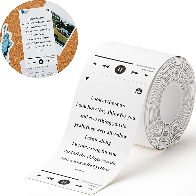 NIIMBOT Photo Label only for B21 Pro Label Printer, 2x3.5in (50x90mm) Photo Paper, Waterproof Sti... | Amazon (US)