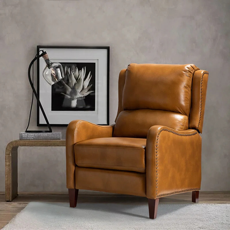 Westmere 28.75" Wide Genuine Leather Manual Club Recliner | Wayfair Professional