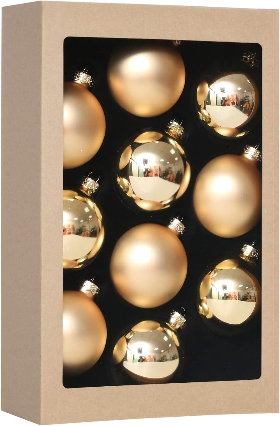 10PCS 2.64"(67mm) Christmas Ball Ornaments for Christmas Decorations, Glass Ball Present for Xmas... | Amazon (US)