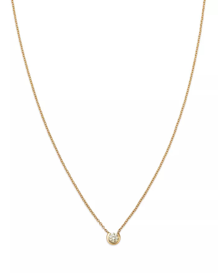 Diamond Solitaire Necklace in 14K Yellow Gold, 0.15 ct. t.w. - 100% Exclusive | Bloomingdale's (US)