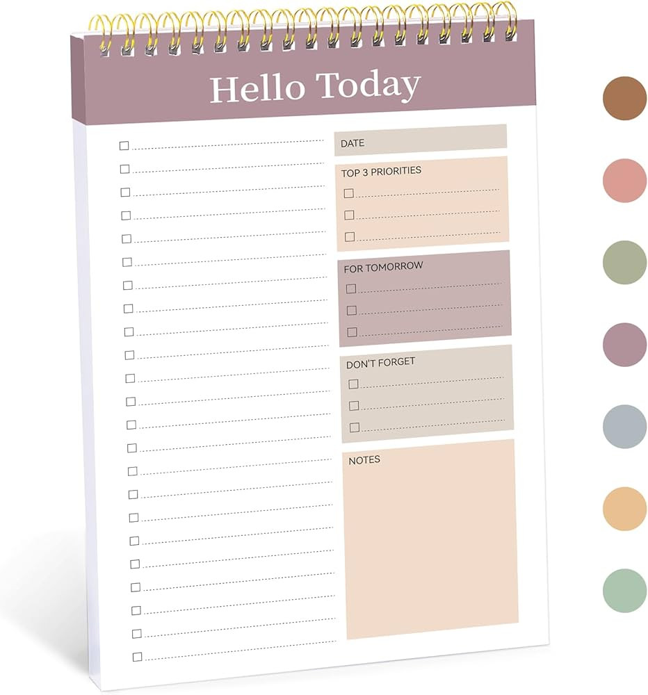 To Do List Notepad - To Do List Notebook with 52 Undated Sheets（6.5"×9.8"）, Daily To Do List... | Amazon (US)