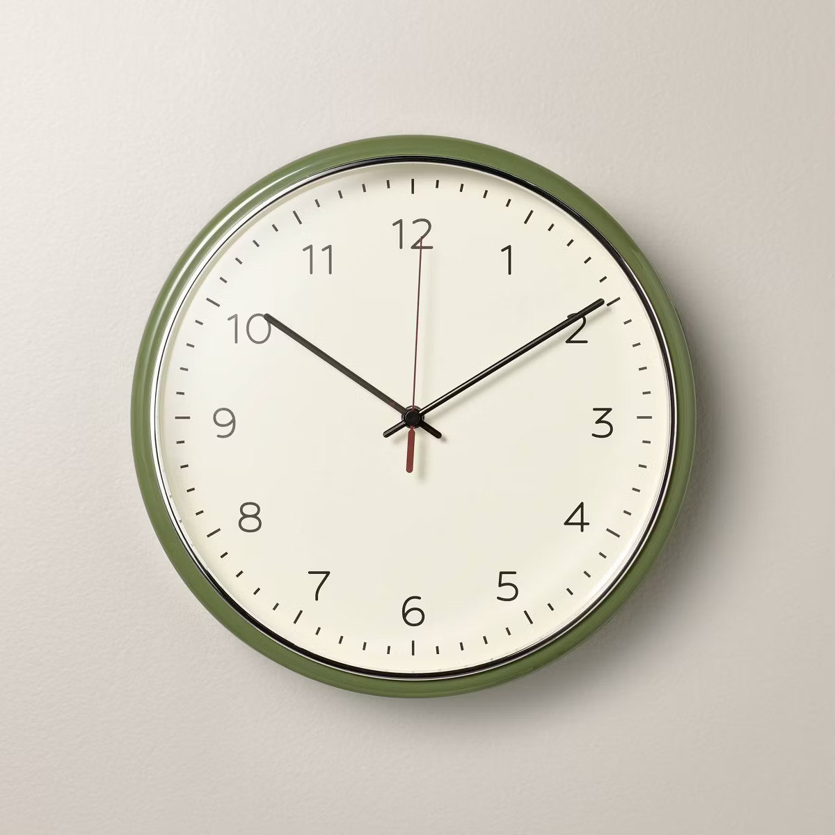 13" Wall Clock Green/Chrome - Hearth & Hand™ with Magnolia | Target