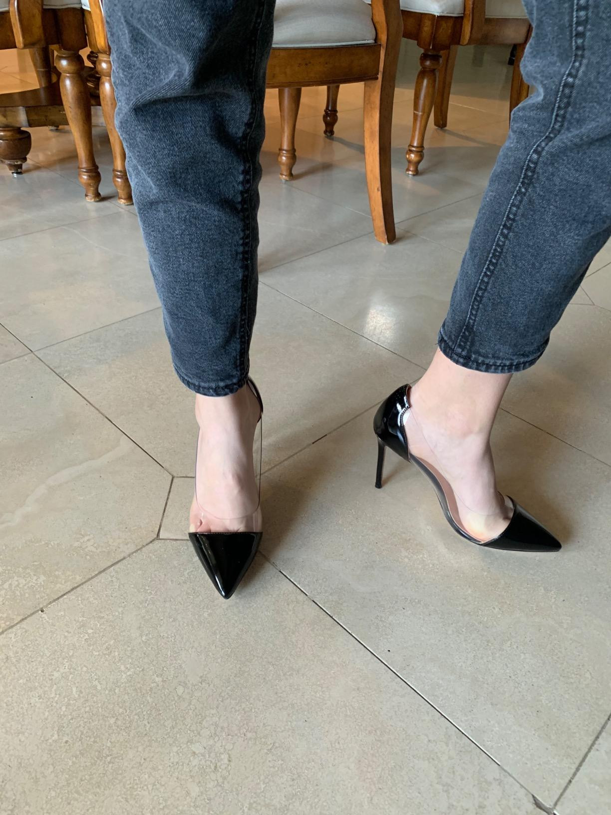 Eldof Womens High Heel Clear Pumps | 10cm Pointed Cap Toe Transparent PVC Stilettos | Wedding Dre... | Amazon (US)