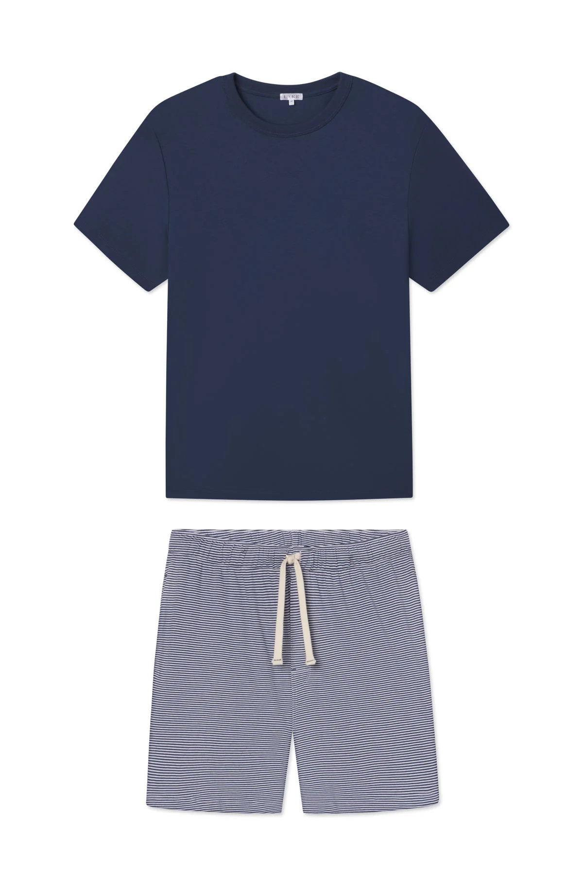 Men's Pima Sleep Shorts Set in Mystic Blue | Lake Pajamas