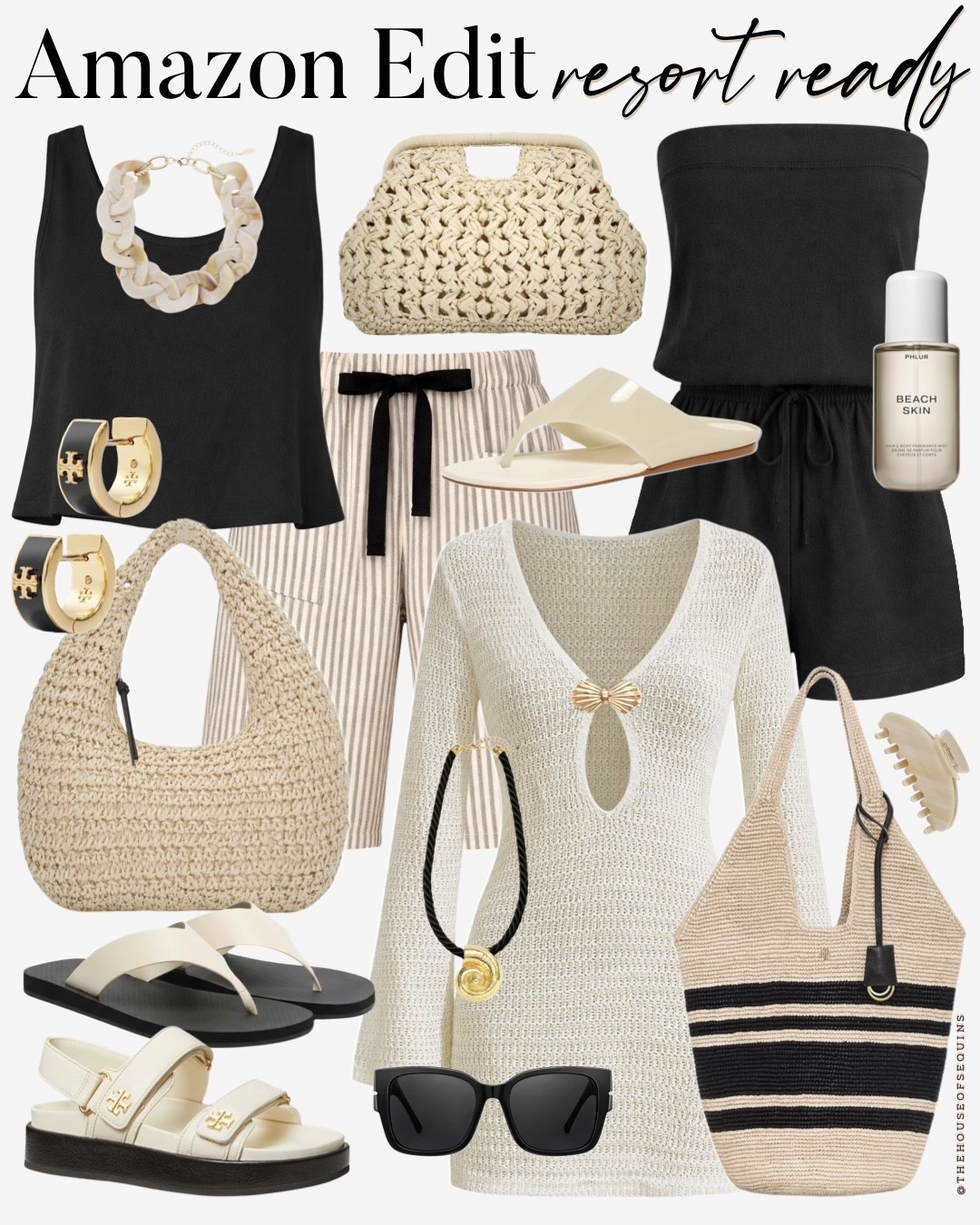 Shop Amazon resortwear and vacation ! Matching set, swimsuit coverup, straw bag, Tory Burch sandals, romper, woven clutch, Bermuda shorts, Farm Rio jelly sandals

#LTKTravel #LTKSaleAlert #LTKgrwm