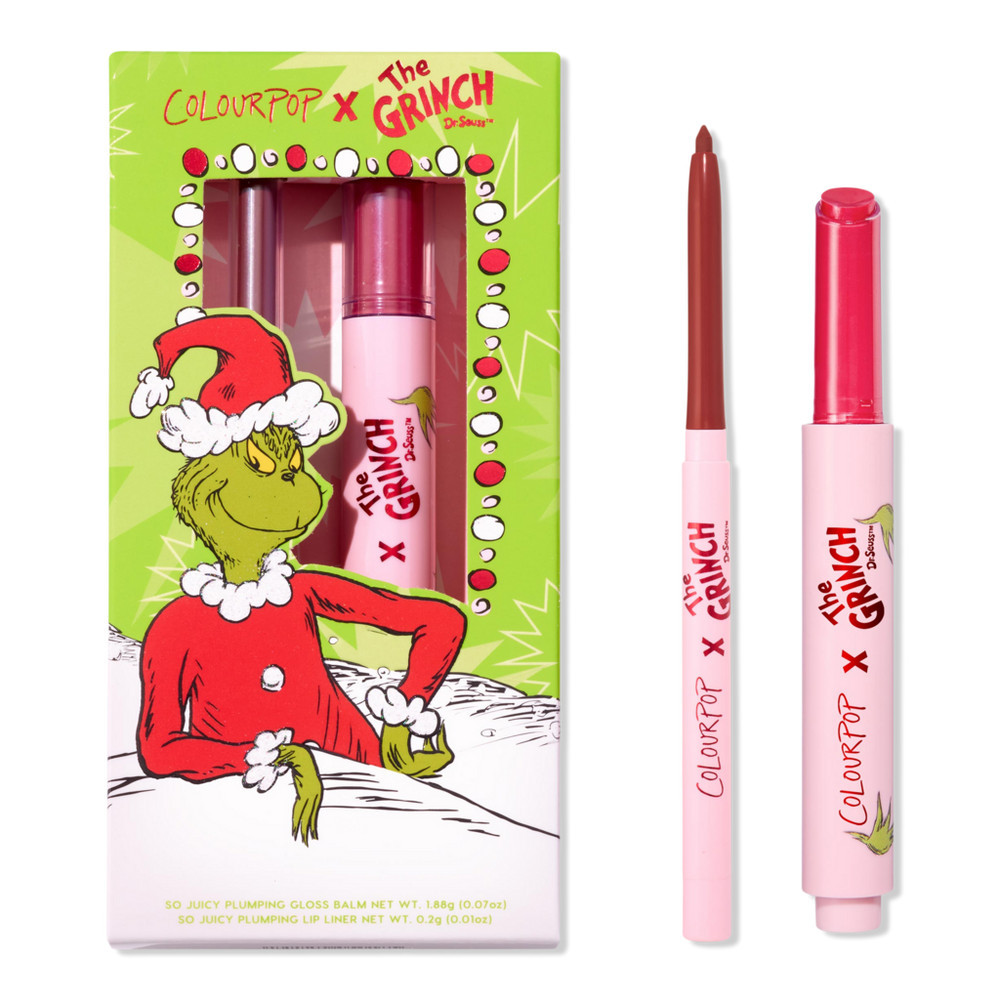 ColourPop x The Grinch Berry Grinchy So Juicy Plumping Gloss Balm & Lip Liner Kit | Ulta
