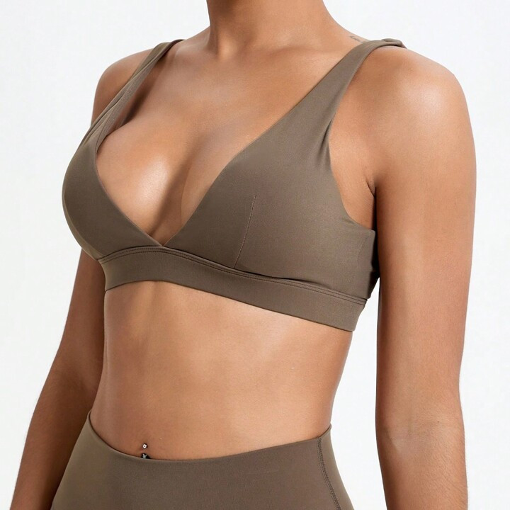 1 Pieza Súper Suave Sujetador Deportivo De Yoga Con Dobles Tirantes Para Bicicleta De Exteriores... | SHEIN