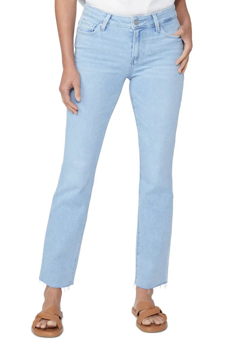 Amber Raw Hem Ankle Straight Leg Jeans | Nordstrom