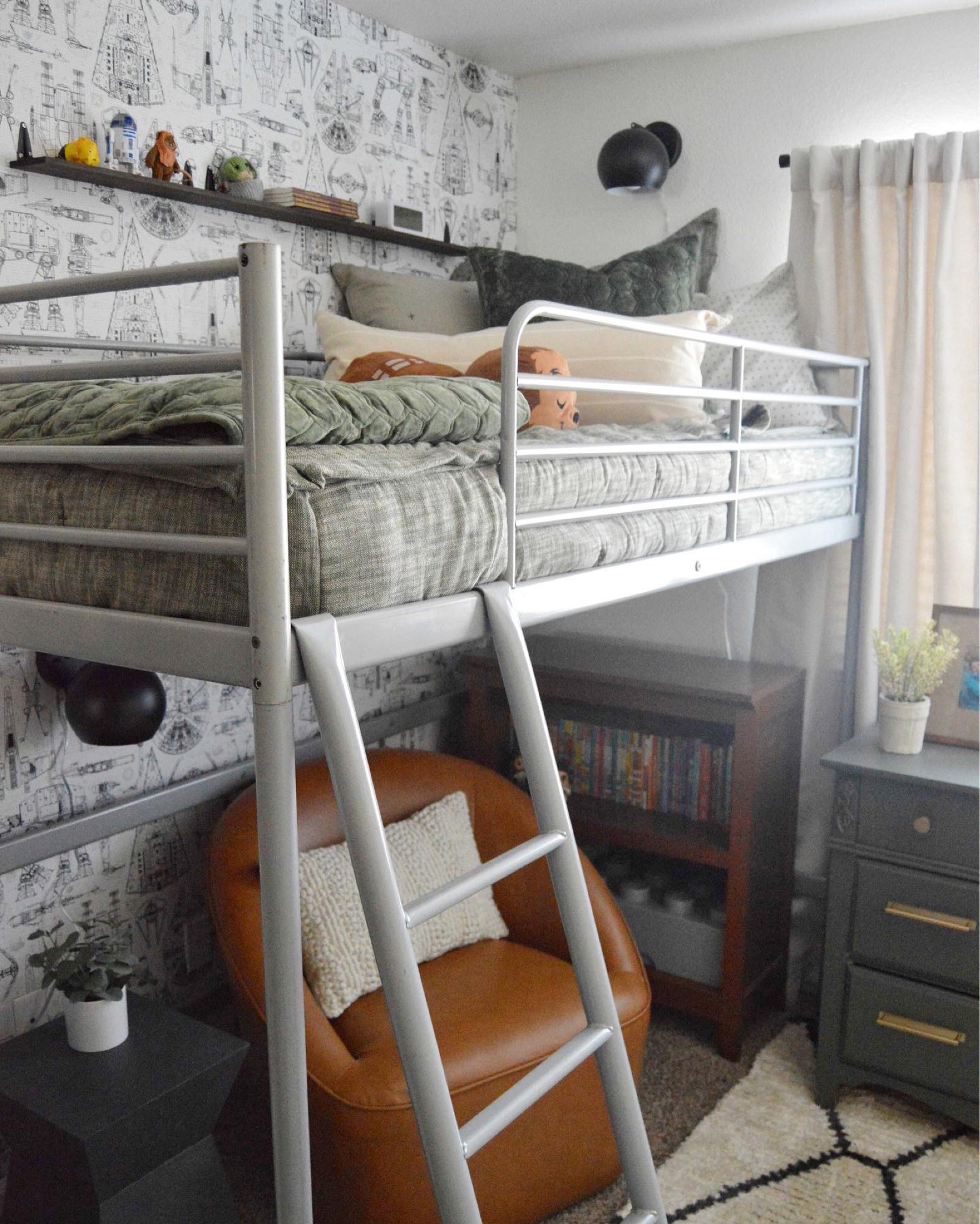 Bedroom makeover with new curtains, area rug, accent chair, wall sconces, desk chair, and more!

#LTKhome #LTKunder50 #LTKunder100