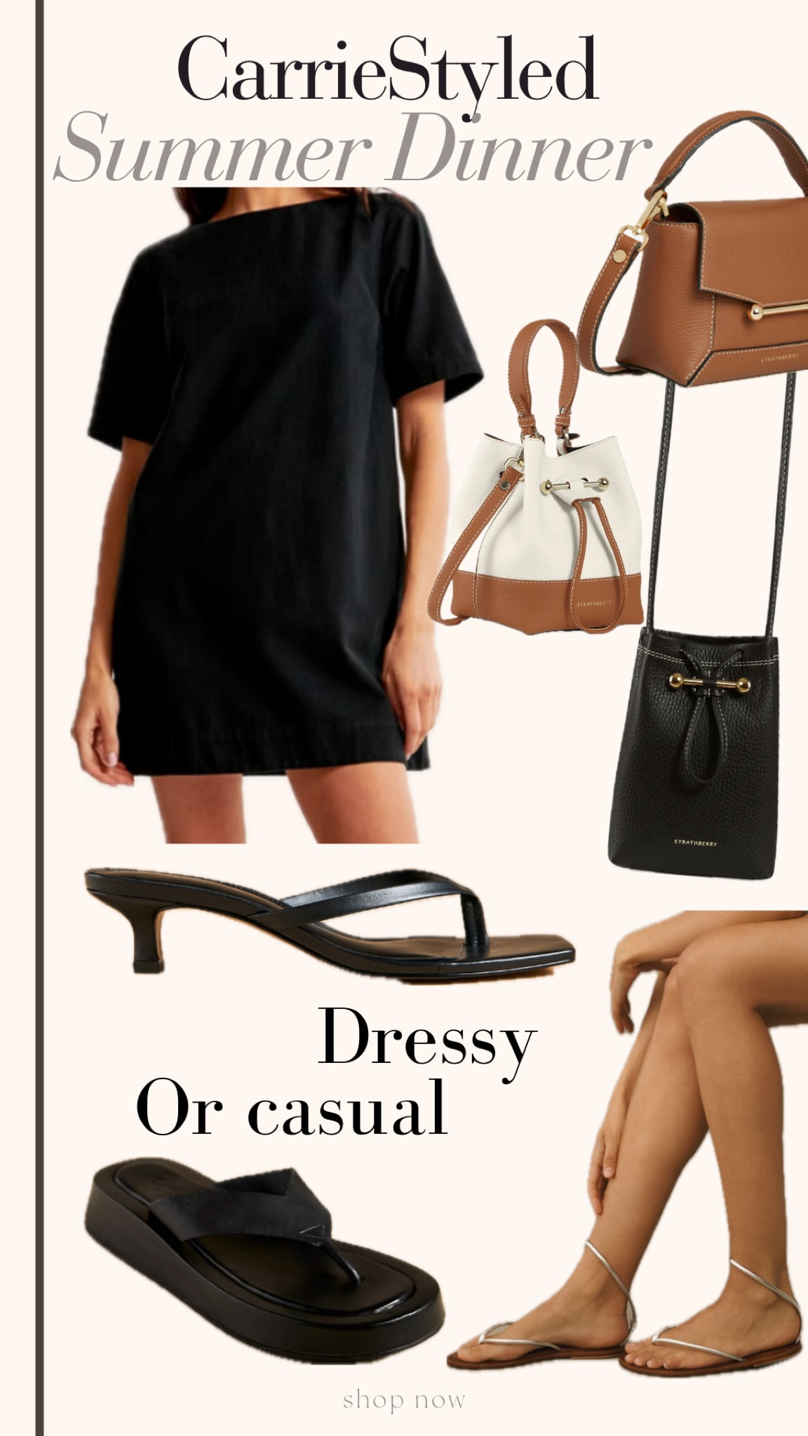 A casual summer dinner for when it is too hot to wear anything but a dress. This linen blend dress from Abercrombie can be dressed up or down. Also obsessssssed with strathberry purses this week. 

#LTKSeasonal #LTKGiftGuide #LTKstyletip