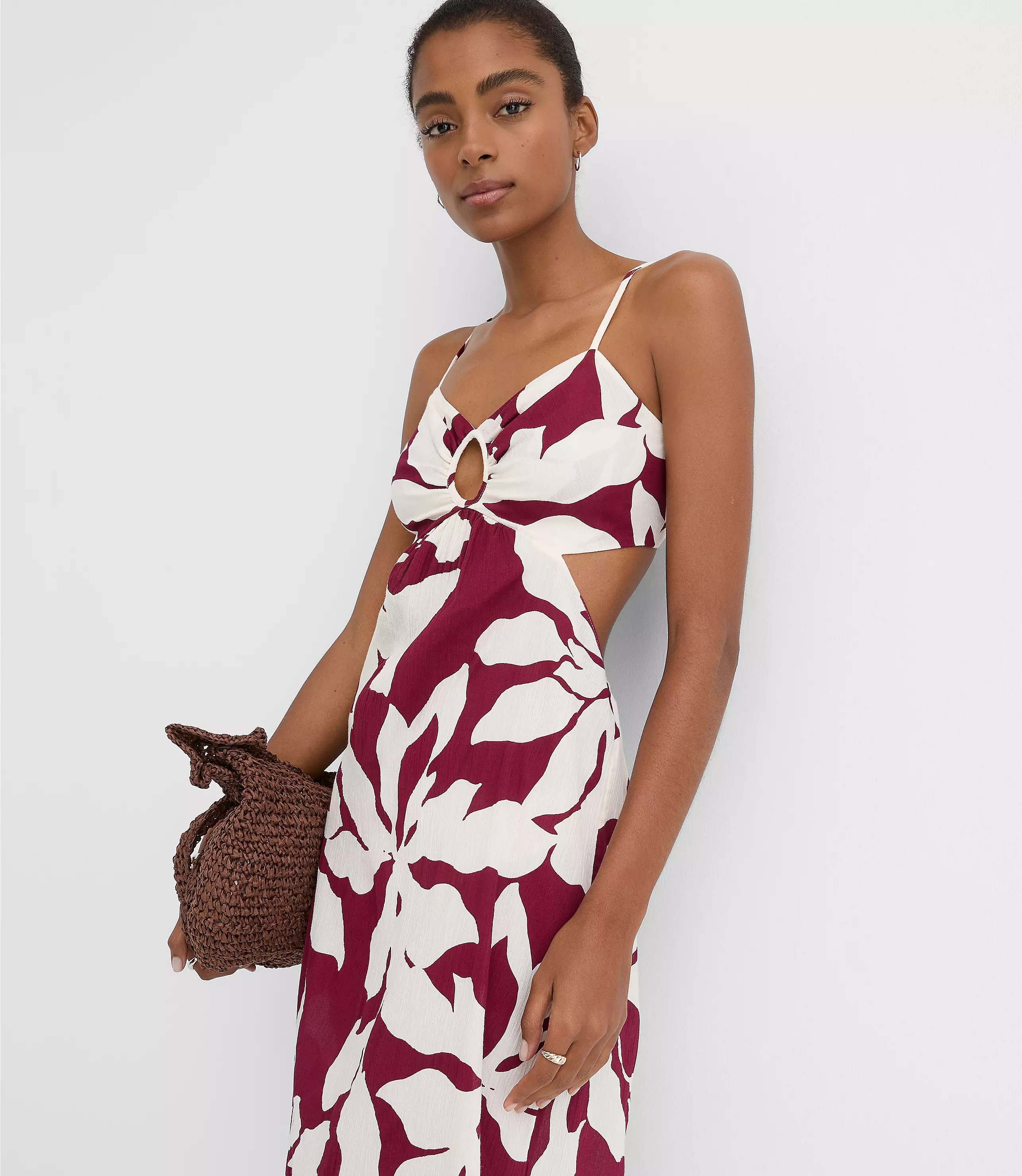 Petite LOFT Beach Magnolia Open Back Keyhole Maxi Dress | LOFT