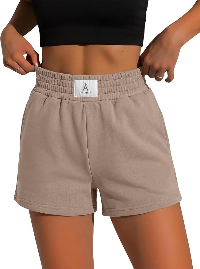 ANRABESS Womens Soft Athletic Shorts, Casual High Waist Summer Shorts, All-Day Cozy for Gym, Work... | Amazon (US)