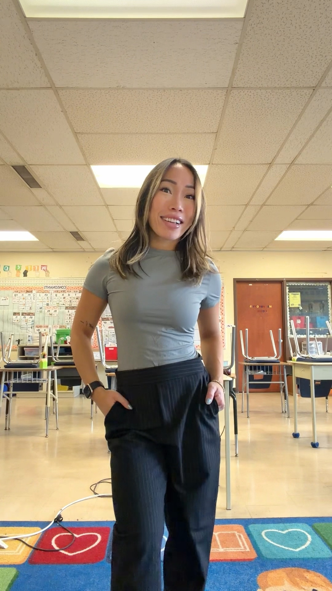 I LOVE stretchy comfortable dress pants for work! I just pull these on and easily run around the school.

#LTKworkwear #LTKstyletip #LTKpetite