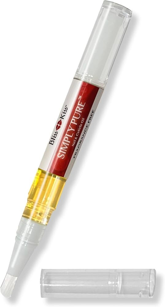 Bliss Kiss | 1 Fragrance Free | Nail Oil Cuticle Pen w/Vitamin E & Jojoba⏤Nail Strengthener Nai... | Amazon (US)