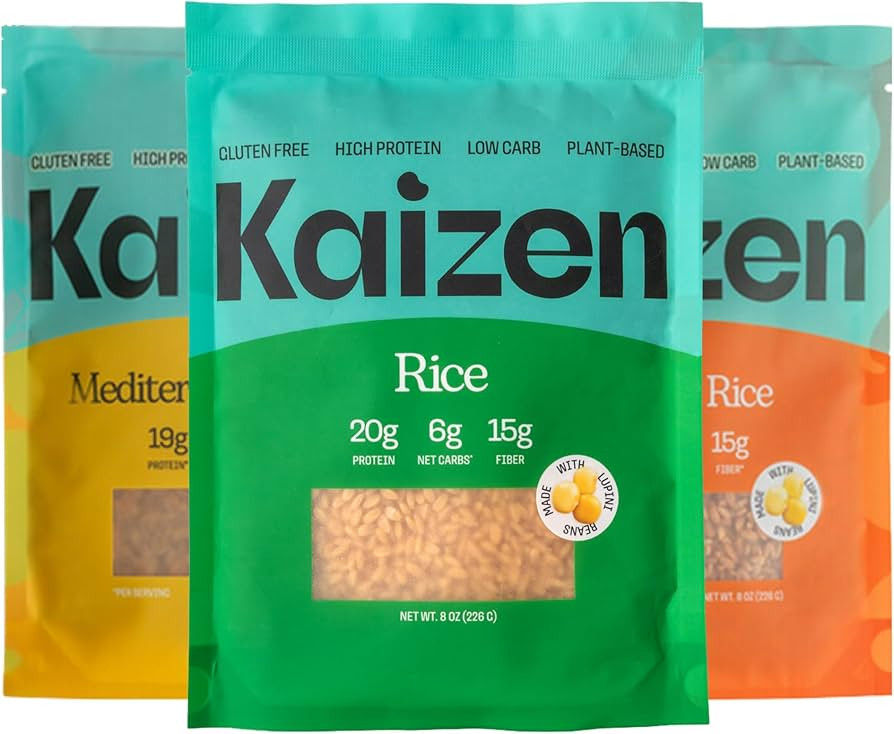 Kaizen Low Carb Keto Rice Variety Pack - High Protein (20g), Keto Friendly, Gluten-Free, Plant-Ba... | Amazon (US)