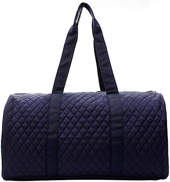 NGIL Quilted Weekend Travel Overnight 20" Large Duffle Bag 2018 Spring Collection (Solid Navy Blu... | Amazon (US)