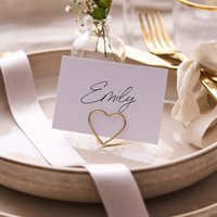Gold Heart Place Card Holders | Etsy (US)