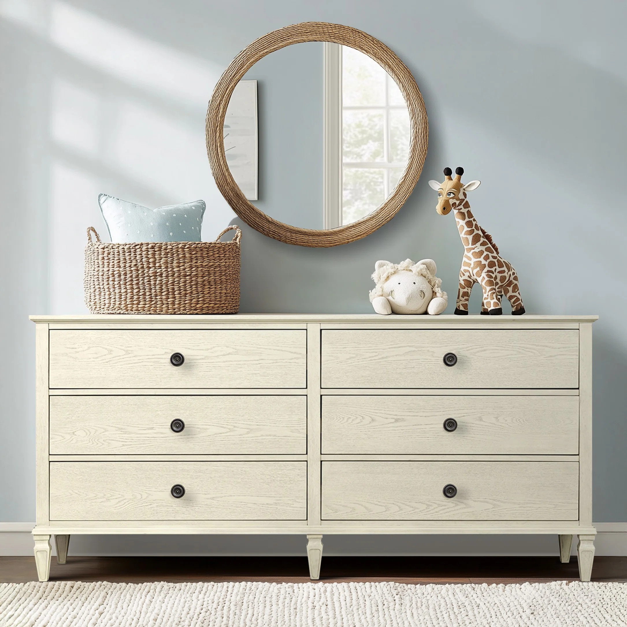 Ricketts 6-Drawer Double Wide Wood Dresser | Wayfair North America
