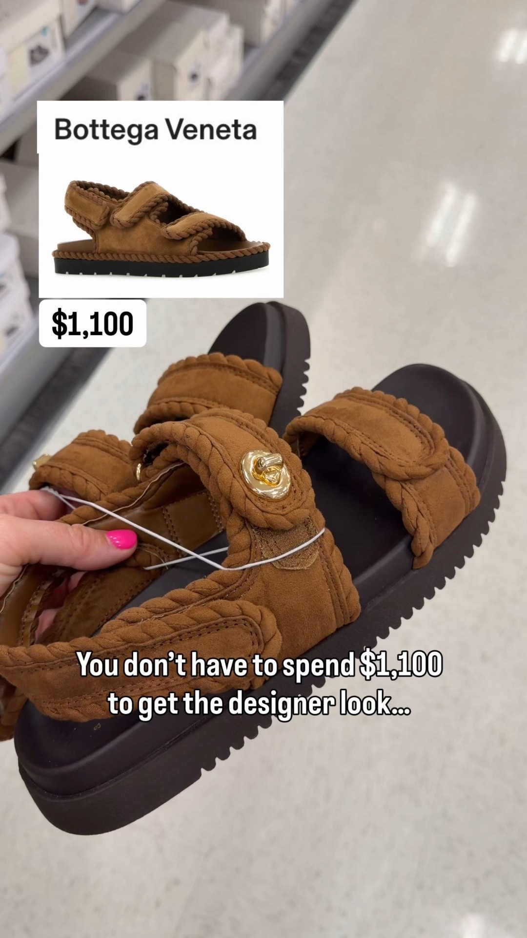 Target fashion find! 🎯 I won’t be buying the Bottega Veneta Birkenstock sandals—but luckily, it looks like I don’t have to. These lookalikes give all the same vibes with their gorgeous woven details, but there’s no way I’m dropping $1,100 on them. Thankfully, I found this equally stunning pair that won’t break the budget! 2026 is definitely not the year to throw money at designer items when there are amazing alternatives like this that look just as good. 

Target fashion, summer sandals, target dupes, target sandals, faux suede sandals  

#LTKSeasonal #LTKootd #LTKSaleAlert