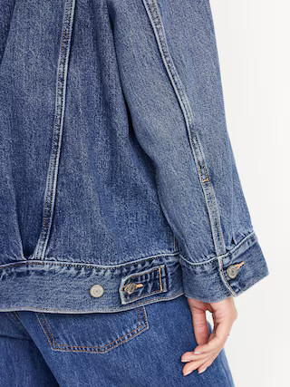 Oversized Jean Trucker Jacket | Old Navy (US)