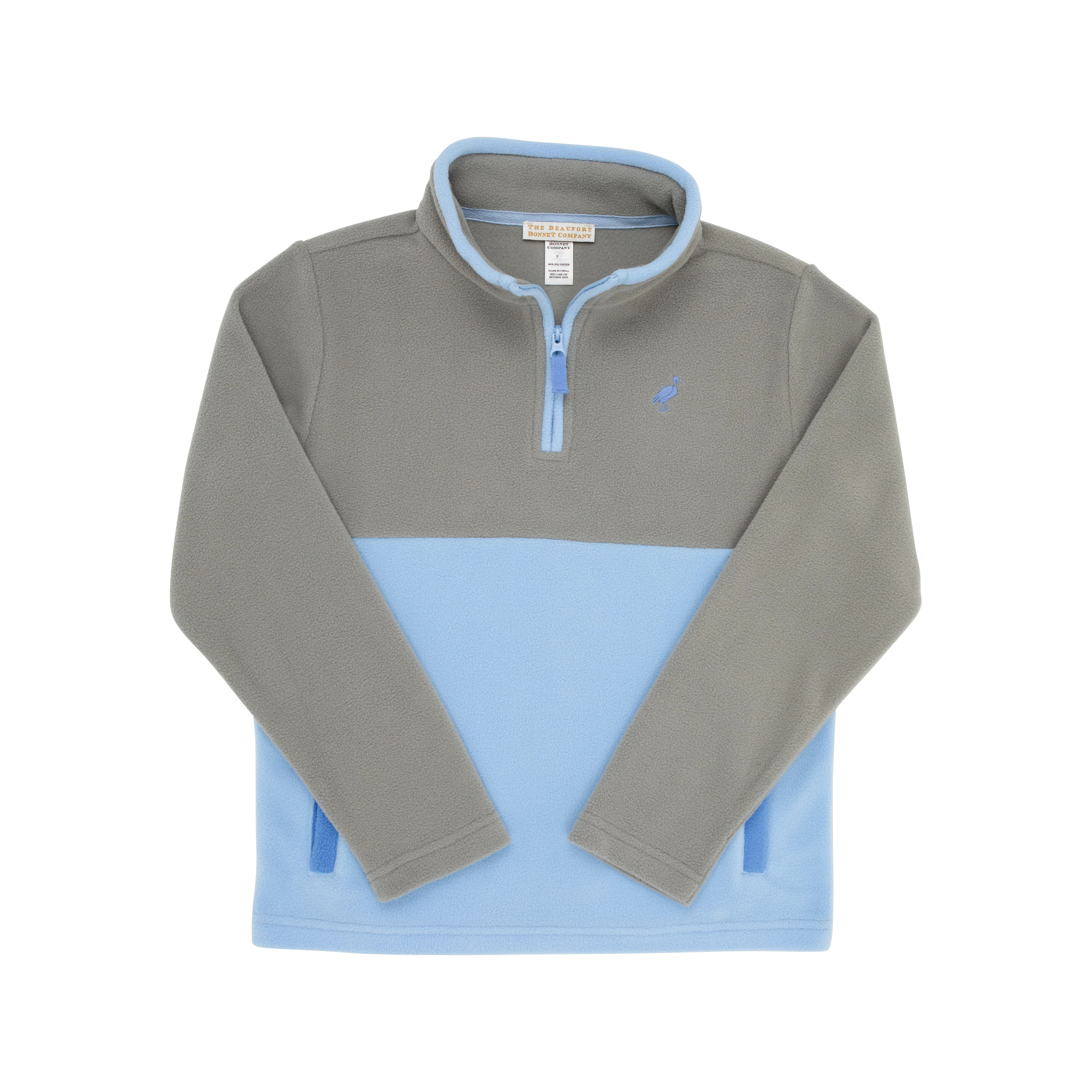 Hayword Half-Zip (Fleece) - Grantley Gray & Beale Street Blue with Beale Street Blue Stork | The Beaufort Bonnet Company