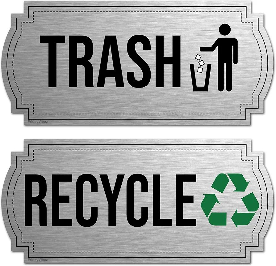 Recycle and Trash Magnets for Kitchen Cans and Recycling Bins, Dual Trash and Recycle Magnet for ... | Amazon (US)