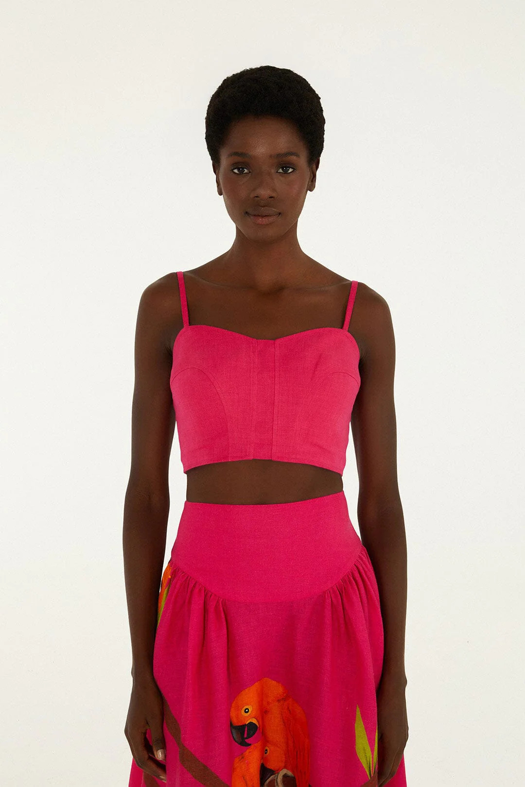 Pink Euroflax Premium Linen Corset Top | FARM Rio | FarmRio (US)