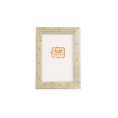 Eccolo™ 4-Inch x 6-Inch Marquetry Wall Picture Frame in Bone | Bed Bath & Beyond