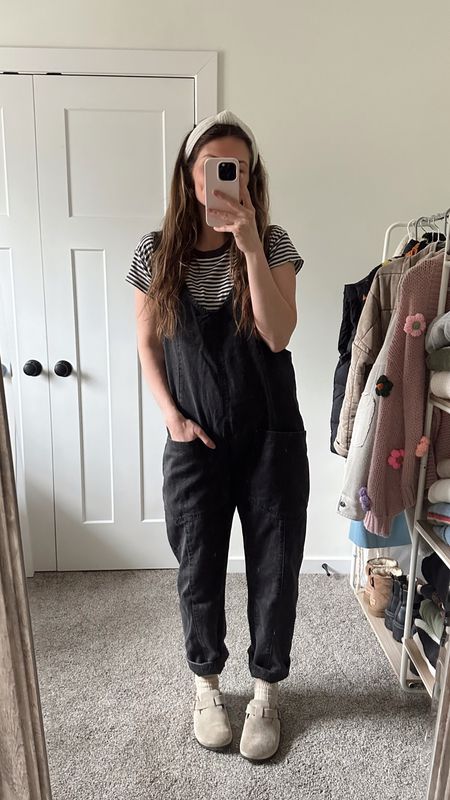 wearing xs in jumper
Birkenstock Bostons back in stock
Tee is old madewell, linked similar 

also find this outfit comfortable to nurse in 
Postpartum 
Casual winter outfit

#LTKSeasonal