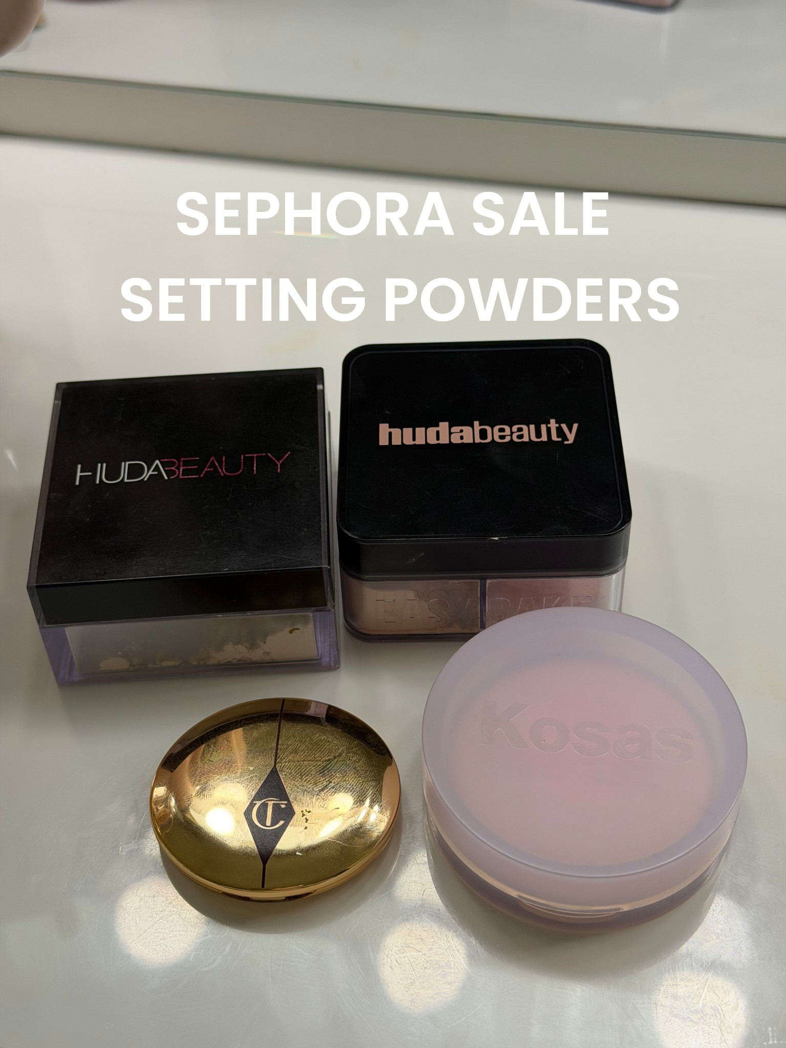Sephora sale: setting powers

My go to is HUDA beauty for baking/setting
I love kosas to brighten
Charlotte tilbury is perfect for setting all over!

#LTKGiftGuide #LTKSaleAlert #LTKBeauty