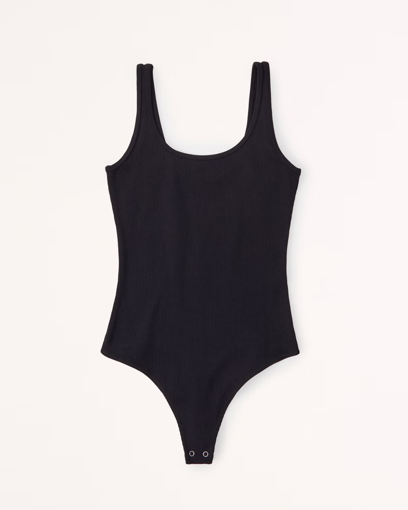 Seamless Rib Fabric Scoopneck Bodysuit | Abercrombie & Fitch (US)