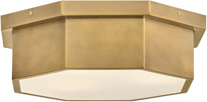 Hinkley Facet Medium Flush Mount, Heritage Brass | Amazon (US)