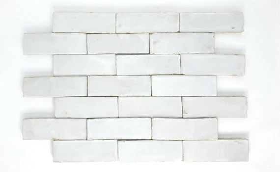 Handmade Moroccan Zellige 2x6 off White Terracotta Tile | Etsy | Etsy (US)