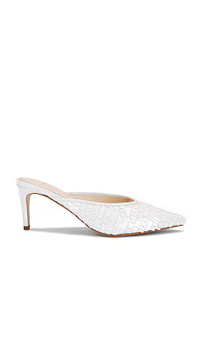 BLACK SUEDE STUDIO Clio 65 Mule in White Sequins from Revolve.com | Revolve Clothing (Global)