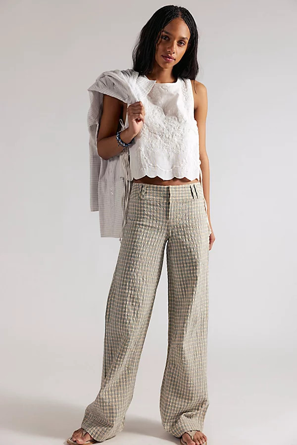 Time Flies Low-Rise Clean Trousers | Free People (Global - UK&FR Excluded)