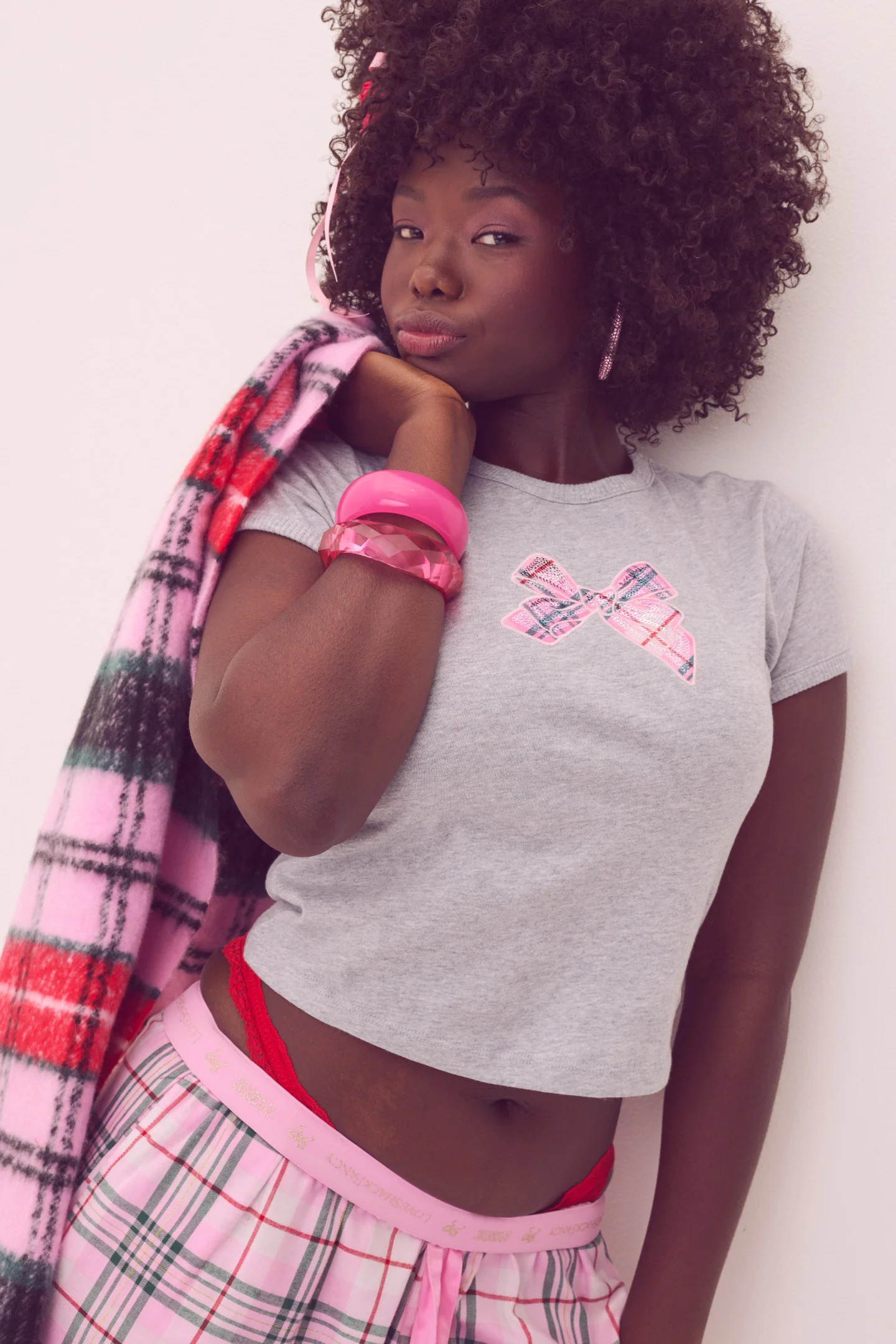 PINK x LoveShackFancy Cotton Baby Tee | LoveShackFancy