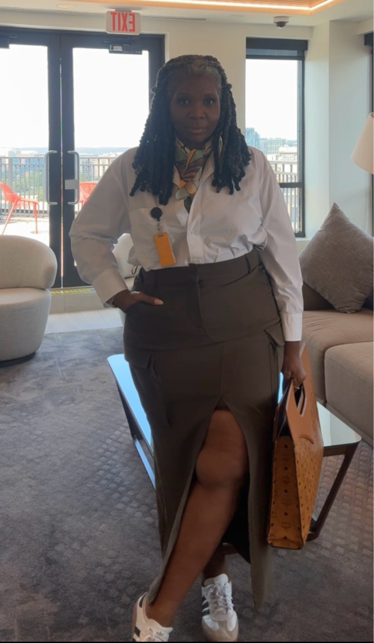 I traded my cargo pants for this cargo skirt & I love it! This could easily pair with an olive tee for a monochromatic look, and a white blazer to dress it up more. I’ve linked a couple of these items for style ideas 

#LTKMidsize #LTKStyleTip #LTKOver40