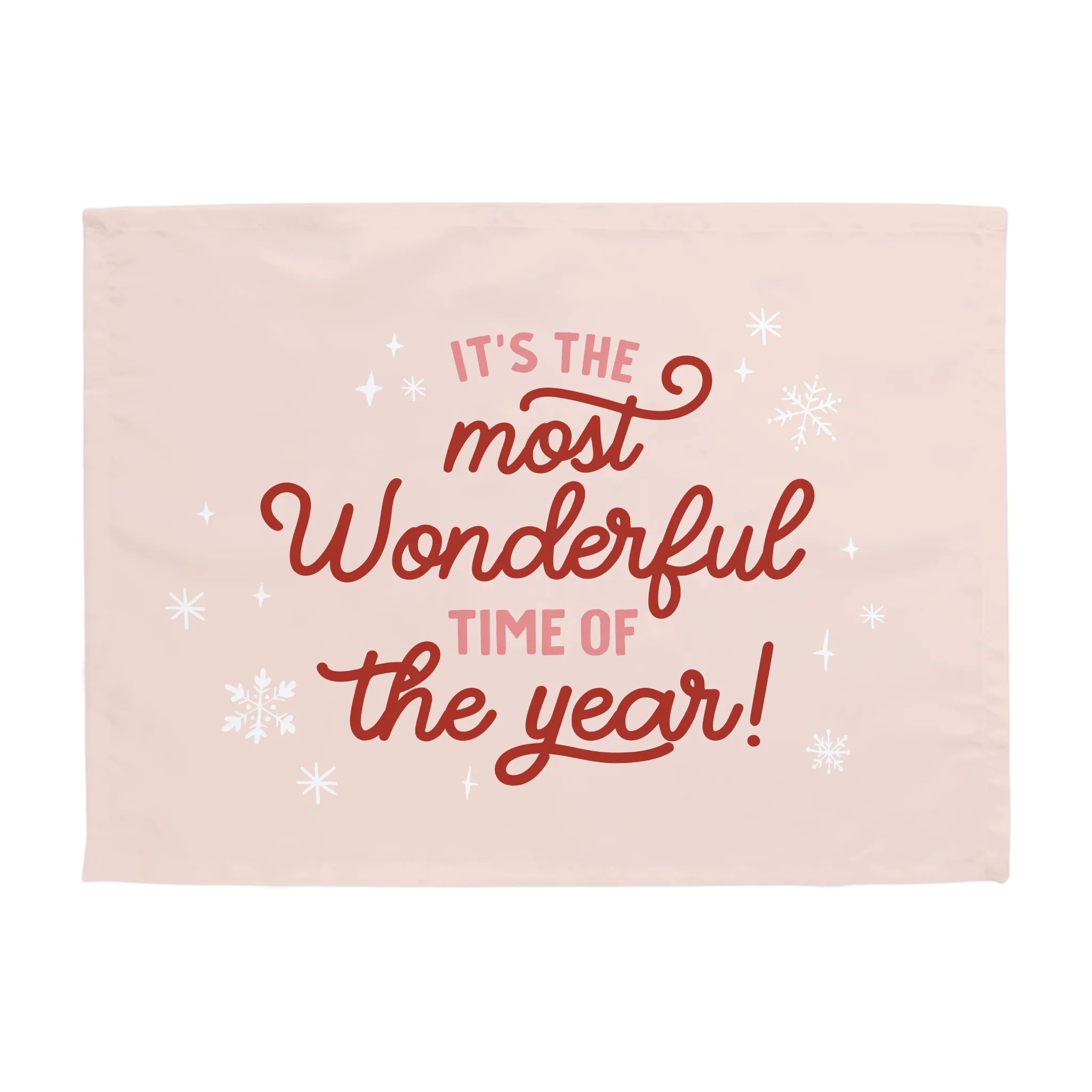 {Red & Pink} It's the Most Wonderful Time of the Year Banner | Hunny Prints