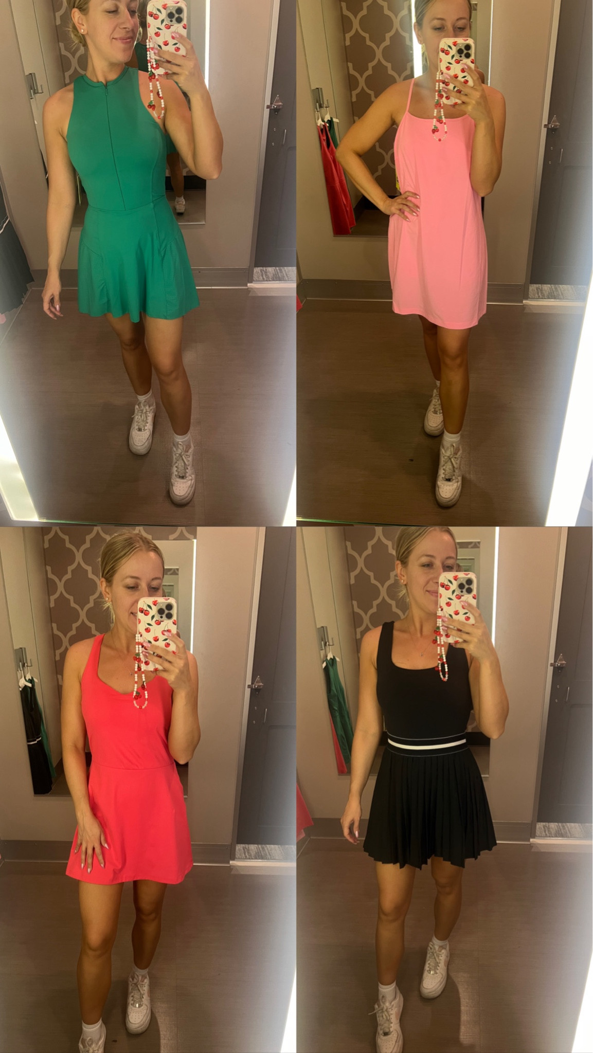 Target active wear dresses are adorable ☺️ did a little try on and ended up going with the green but honestly I’m regretting not grabbing the coral pink too! 
.
Target style | active wear | active fashion

#LTKFindsUnder50 #LTKStyleTip #LTKFitness
