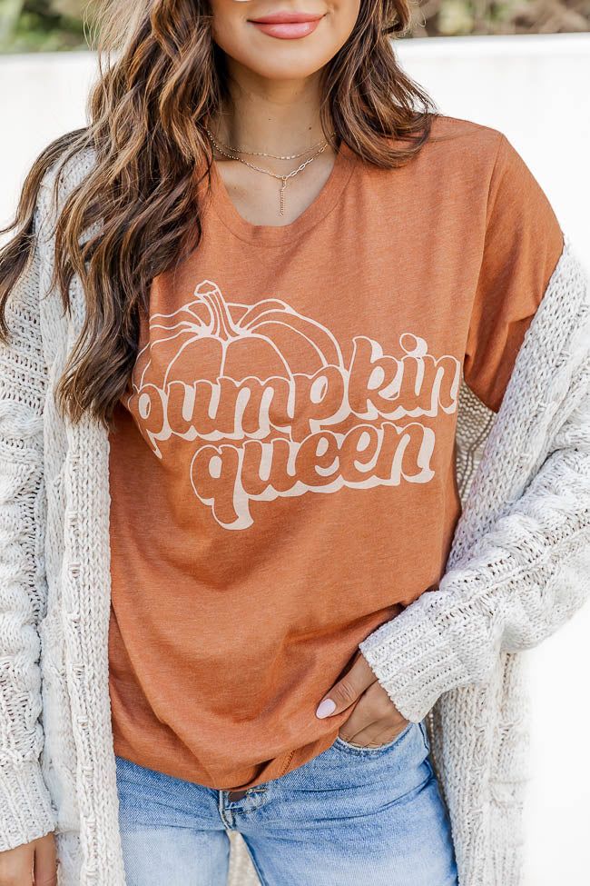 Pumpkin Queen Burnt Orange Graphic Tee | Pink Lily