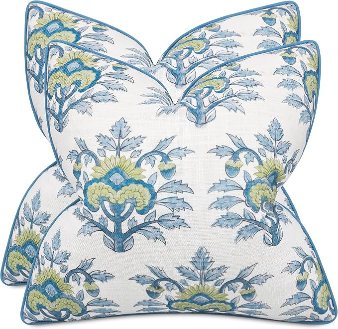 Set of 2 Pcs Vanya Printed Decorative Square Accent Throw Pillow Cover - Sofa, Chair, Couch, Bedr... | Amazon (US)