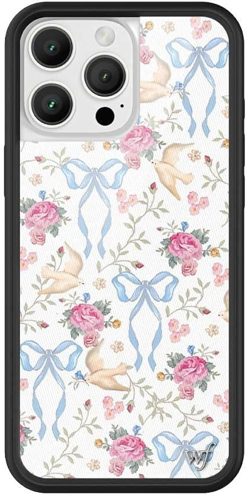 Wildflower Cases - Lovey Dovey, Compatible with Apple iPhone 16 Pro Max | Dove Floral White Popul... | Amazon (US)