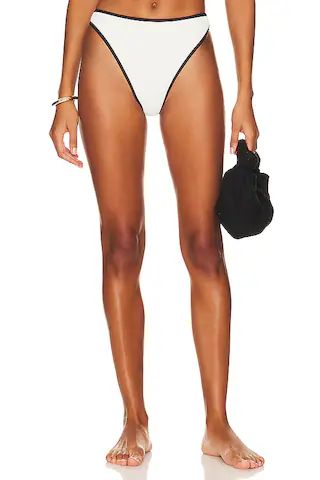 LSPACE Nora Bitsy High Waisted Bottom in Cream & Black from Revolve.com | Revolve Clothing (Global)