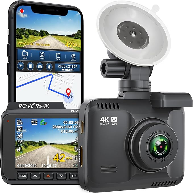 Rove R2-4K Dash Cam Built in WiFi GPS Car Dashboard Camera Recorder with UHD 2160P, 2.4" LCD, 150... | Amazon (CA)