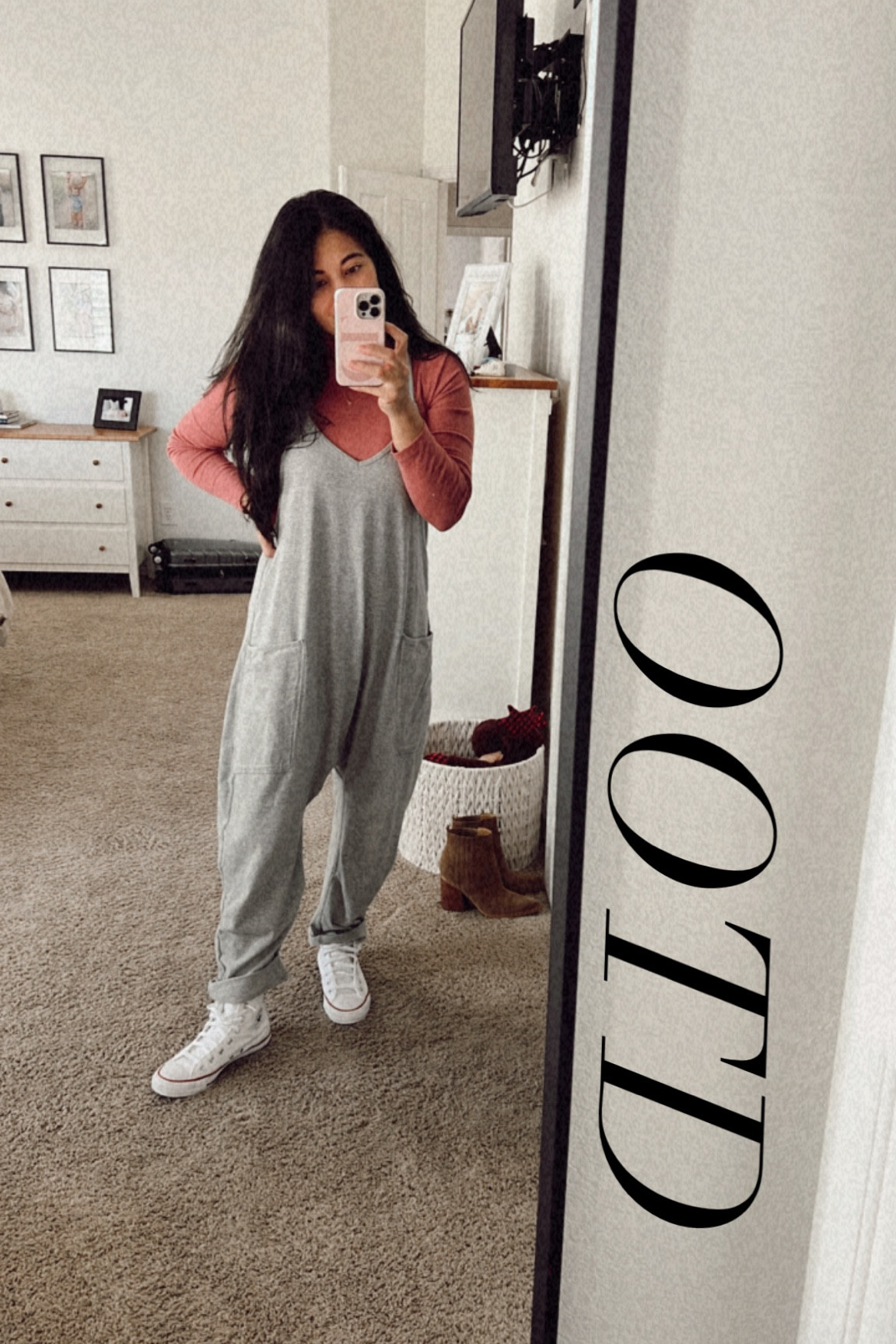 Free people hot shot onesie and high top converse. Mom ootd 

#LTKunder100 #LTKfit #LTKstyletip