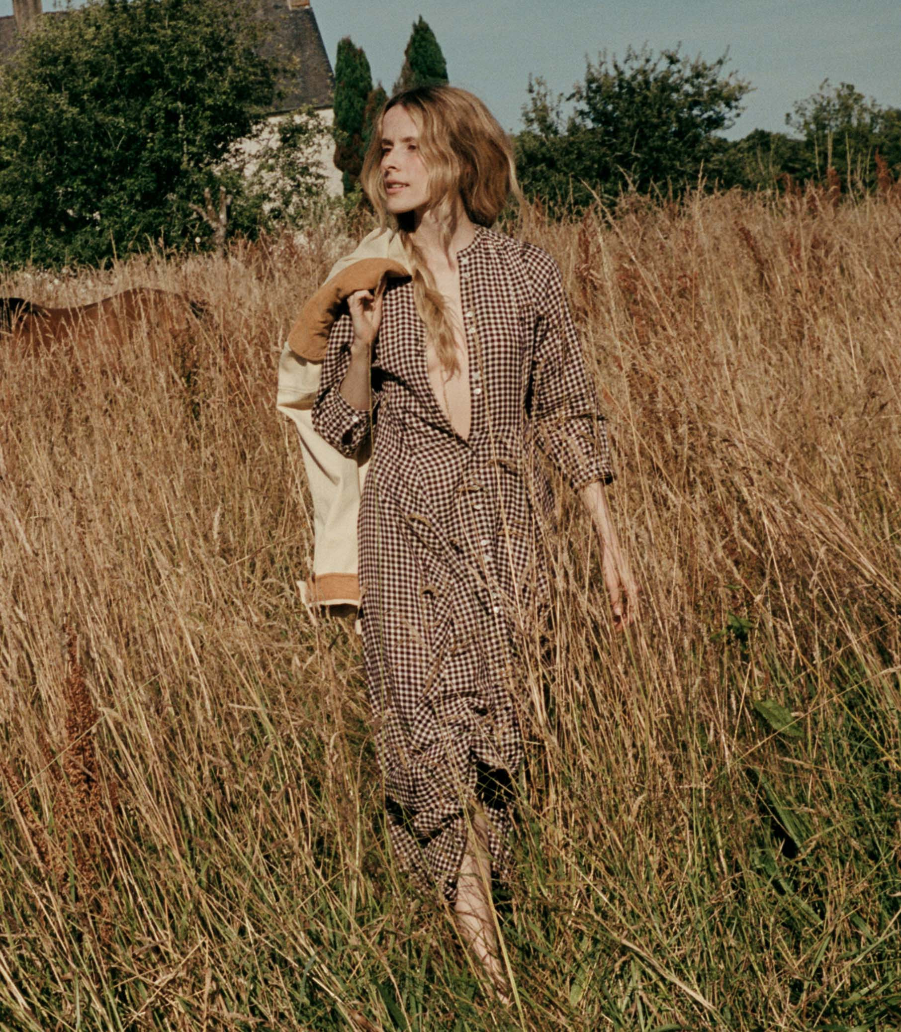 Marielle Dress - Delphine Plaid | DÔEN | DOEN