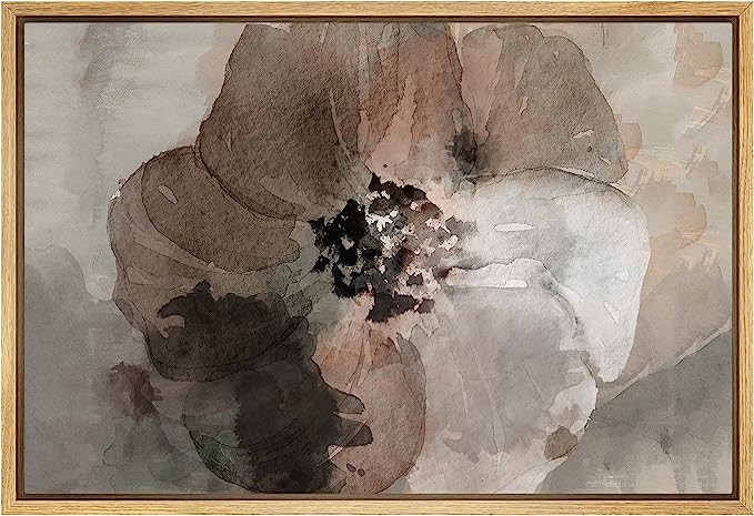 SIGNWIN Framed Canvas Wall Art Black and Pink Flower Canvas Prints Home Artwork Decoration for Li... | Amazon (US)